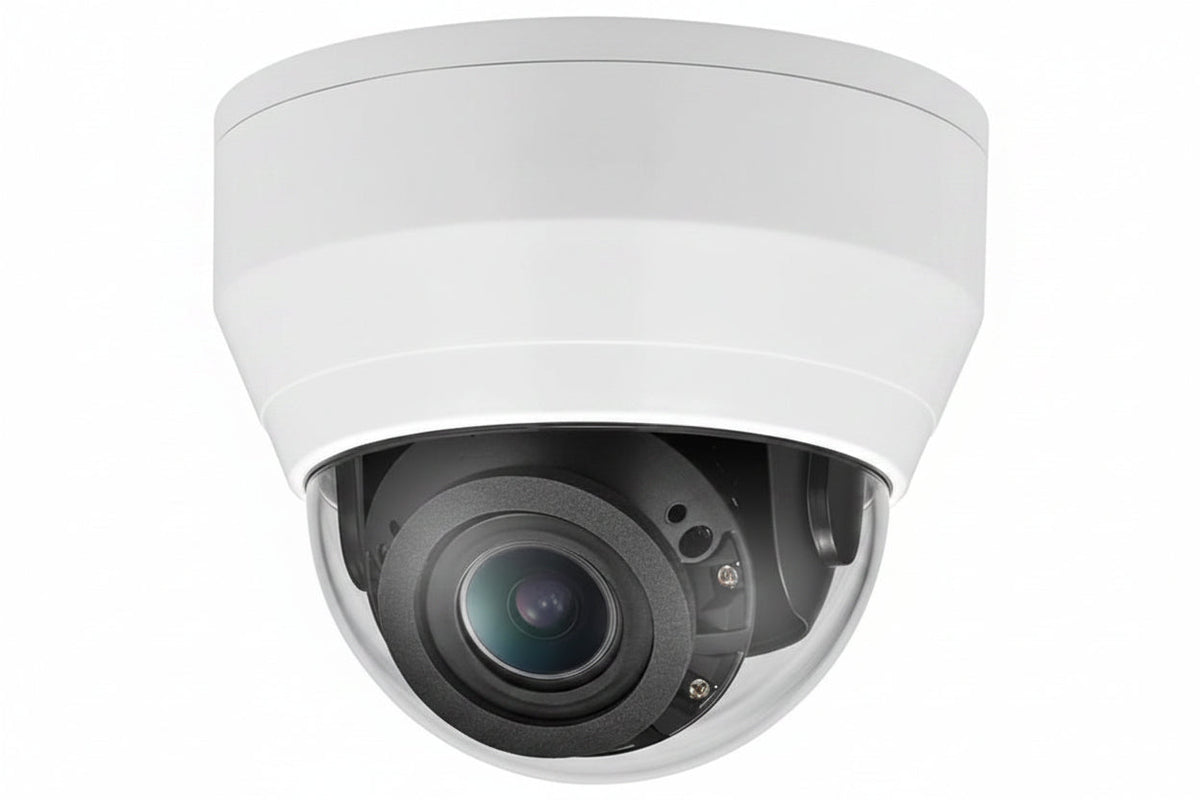 Hanwha QND-8080R Q-Series 5MP IR Dome Camera with 3.2-10mm Motorized Varifocal Lens, White