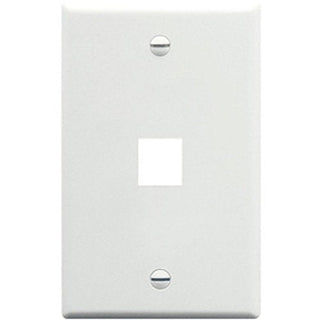 ICC IC107LF1WH Single-Gang Classic Oversized Faceplate, One Port, White