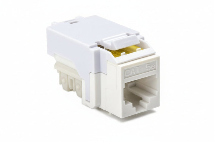 HellermannTyton RJ45FC5E-W CAT5e RJ45 Flush-Mount Keystone Jack, White