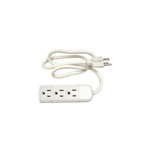 3-Outlet AC Power Strip with 34" Extension Cord 135-0086, for Enclosures and Wall Outlets