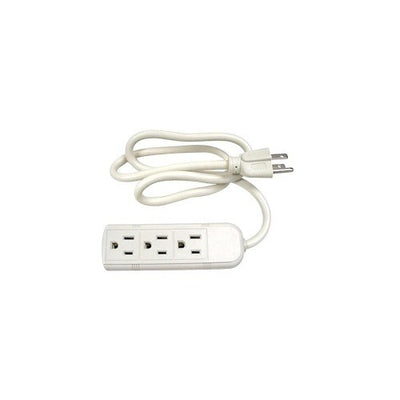 3-Outlet AC Power Strip with 34" Extension Cord 135-0086, for Enclosures and Wall Outlets