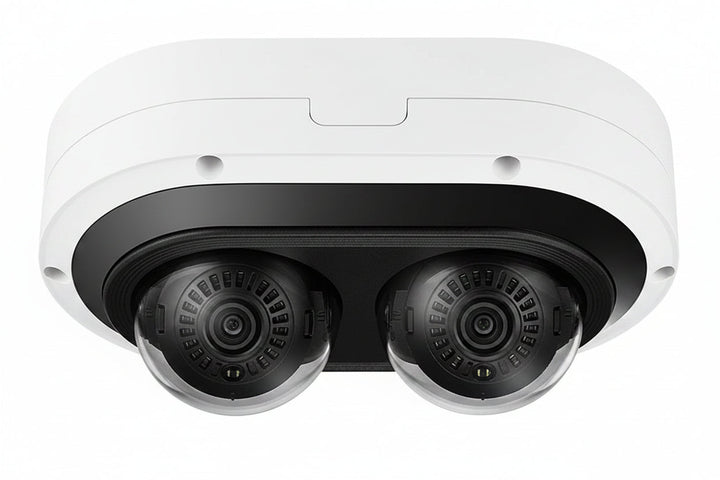 Hanwha PNM-C12083RVD P-Series 6MP Outdoor IR Vandal Dome IP Camera, 3.54-6.69mm Lens, White