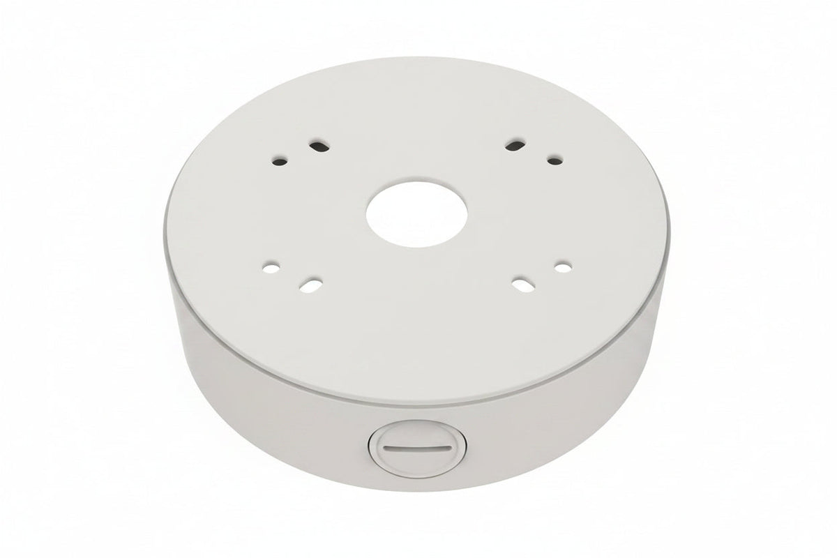 Hanwha SBF-100B1 Back Box for Select SNF, PNF, XNF and QNE Fisheye and Flateye Cameras, Ivory