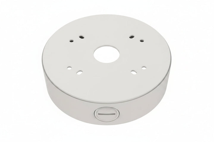 Hanwha SBF-100B1 Back Box for Select SNF, PNF, XNF and QNE Fisheye and Flateye Cameras, Ivory