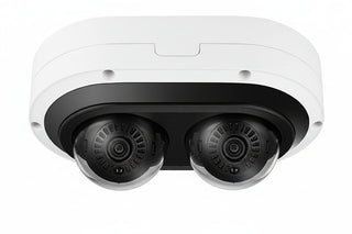 Hanwha PNM-12082RVD P Series 6MPx2 Multi-Directional IP Dome Camera, 3.54-6.69mm Motorized Varifocal Lens, Outdoor, Vandal-Rated, IP66, IK10
