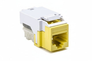 HellermannTyton RJ45FC5E-YEL CAT5e RJ45 Keystone Jack, Yellow