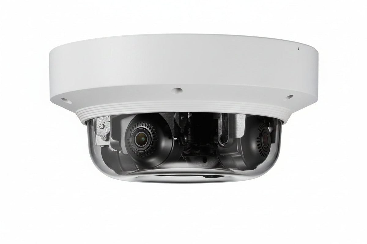 Hanwha PNM-9084QZ1 P Series 8MP (2MP x 4) Multi-Sensor Multi-Directional PTRZ Camera, 3-6mm Motorized Varifocal Lens, IP66, IK10 (Replaces PNM-9084QZ)