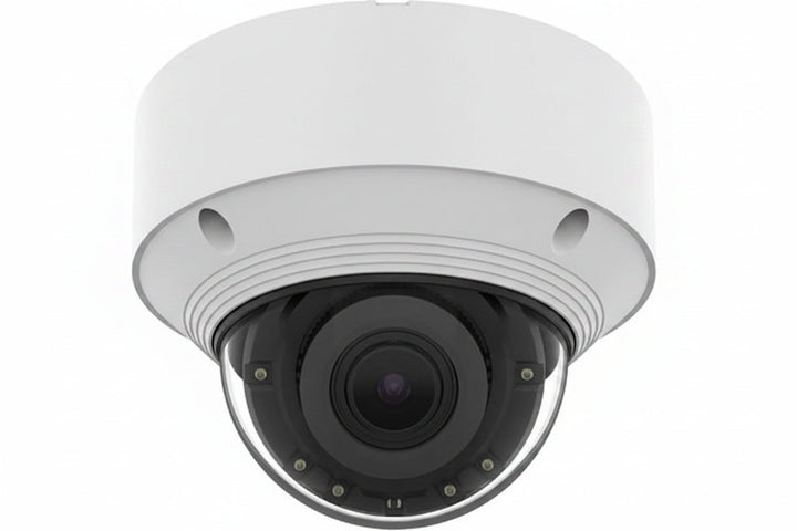 Hanwha QNV-C9083R Q-Series 4K AI IR Vandal Dome Camera 3.2-10.2mm Motorizes Varifocal Lens, White