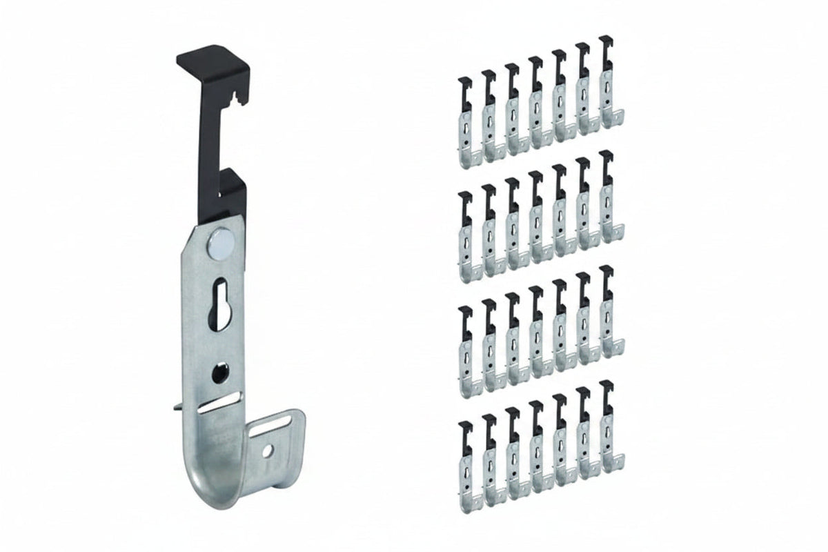 ICC ICCMSJHW22 Batwing J-Hook 3/4" without Retainer Clip for Hanging Cable to Hanger Wire and Threaded Rod, Rust-Resistant, 25-Pack, Galvanized Steel