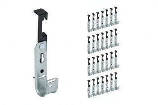 ICC ICCMSJHW22 Batwing J-Hook 3/4" without Retainer Clip for Hanging Cable to Hanger Wire and Threaded Rod, Rust-Resistant, 25-Pack, Galvanized Steel