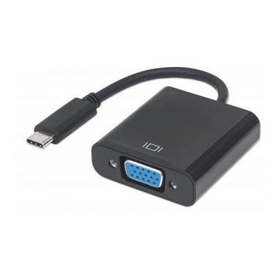 Manhattan 151771 USB-C 3.1 to VGA Female Converter, USB 3.2 Gen 1, Black