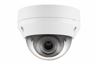 Hanwha QNV-8080R Q-Series 5MP IR Vandal IP Dome Camera, 3.2-10mm Varifocal Lens, White
