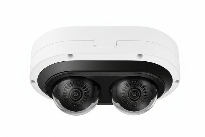 Hanwha PNM-7082RVD P-Series 2MP IR Outdoor Vandal-Rated WDR IP Dome Camera, 3-6mm Lens, White
