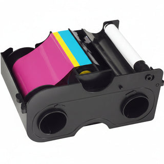 HID FARGO 045410 EZ YMCKO Cartridge Full-Color with Resin Black and Clear Overlay Panel for C50, 100 images
