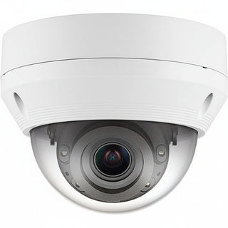 Hanwha QNV-6082R1 Q-Series 2MP Outdoor IR Vandal Dome Camera, 3.2-10mm Varifocal Lens White