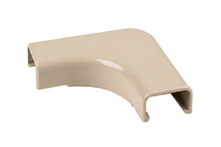 HellermannTyton TSR1I-25-1 3/4-Inch Cable Raceway Elbow Cover, 1-Inch Bend Radius, PVC, Ivory