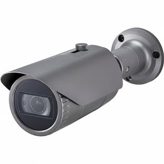 Hanwha QNO-7082R Q-Series 4MP IR Bullet Camera, 2-10mm Motorized Focal Lens, Dark Gray