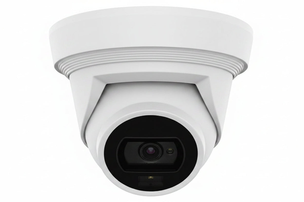Hanwha QNE-C9013RL 4K AI Dual Light Flateye Camera, 3mm Fixed Lens, White