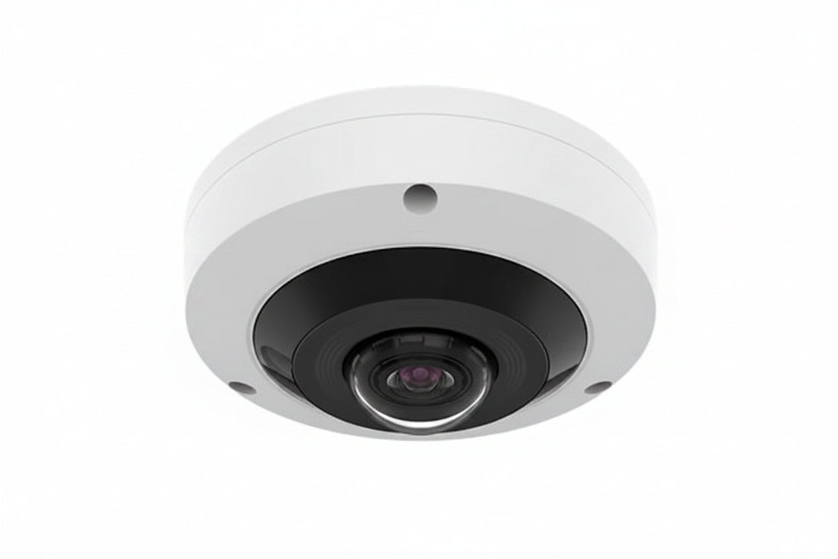 Hanwha HCF-8011RV HD+ Series 5MP IR Wisenet HD+ Outdoor Fisheye Camera, 1.16mm Fixed Lens