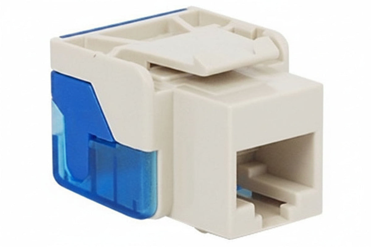 ICC IC1078E5WH CAT5e RJ45 Keystone Jack, EZ Style, White