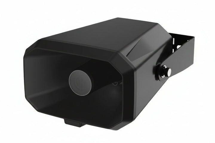 Hanwha SPA-H100B IP Horn Speaker, 100 dB SPL, Black