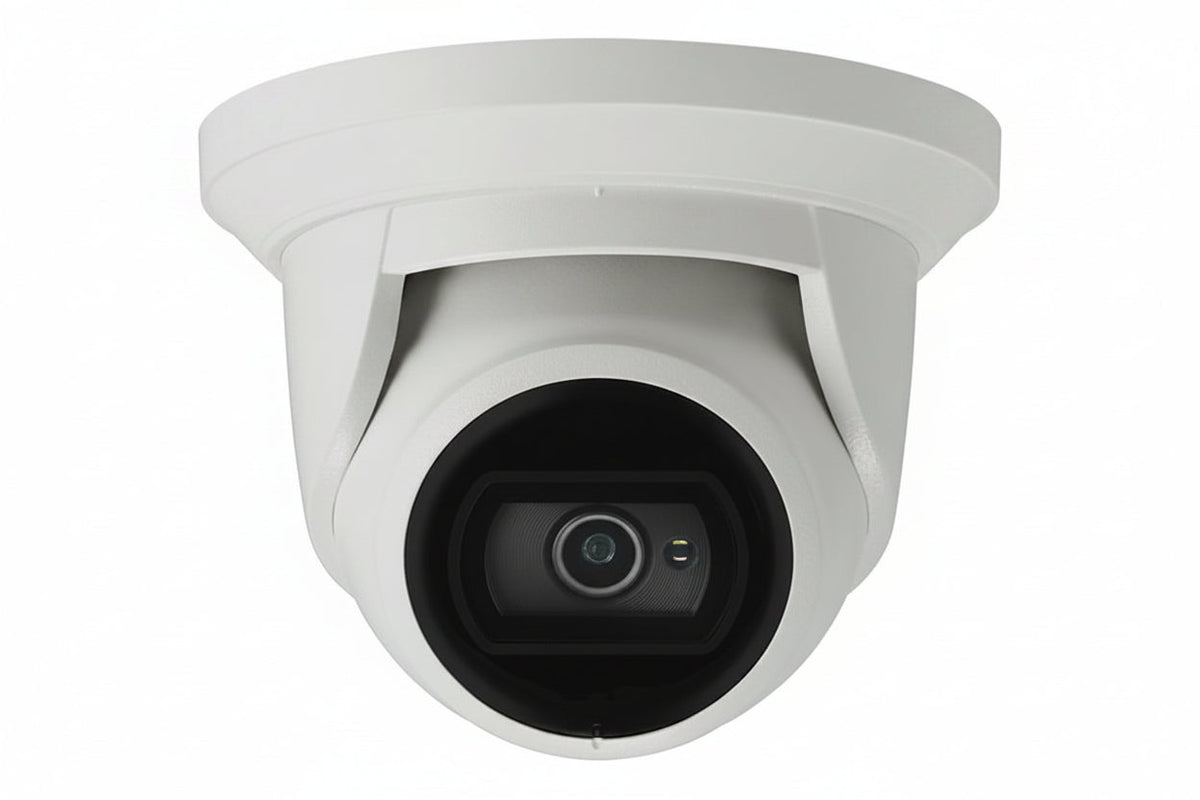 Hanwha QNE-8011R Q-Series 5MP Super-Compact IR Flateye Camera, 2.8mm Fixed Lens, White