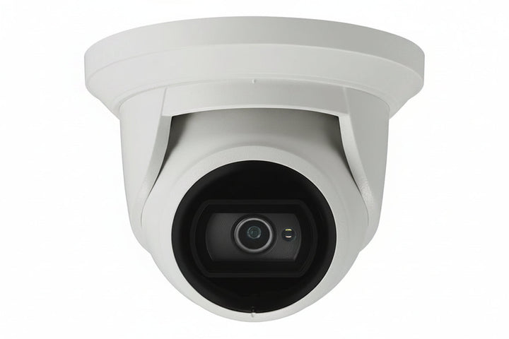 Hanwha QNE-8011R Q-Series 5MP Super-Compact IR Flateye Camera, 2.8mm Fixed Lens, White