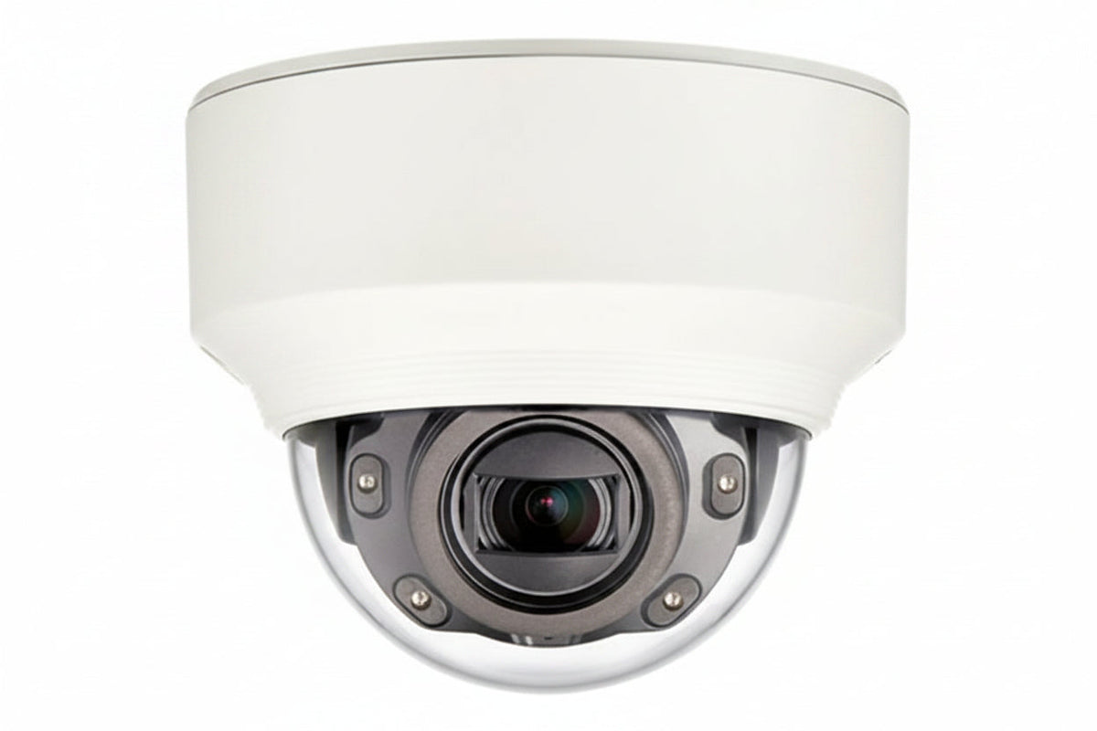 Hanwha XND-6080RV X-Series 2MP IR Indoor Vandal Dome Camera, 2.8-12mm Varifocal Lens, White (Replaces XND-6080RV/VWF)