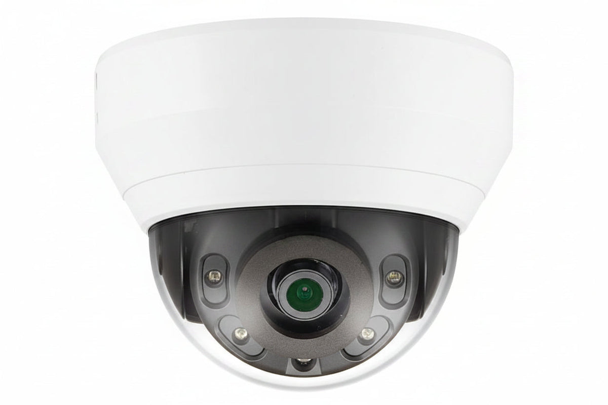 Hanwha QND-6012R1 Q-Series 2MP IR Vandal Dome Camera, 2.8mm Fixed Lens, White