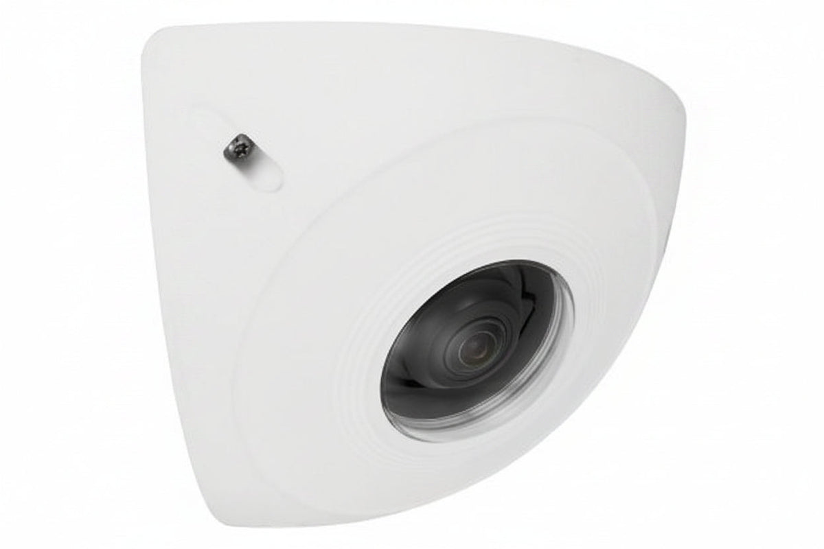 Hanwha TNV-8011C T Series 5MP Anti-Ligature Corner-Mount Camera, 2.3mm Fixed Lens, White