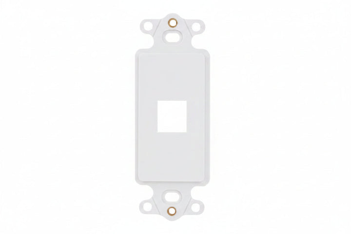 ICC IC107DI1WH Decorator Insert for Keystone Jack, 1-Port Wall Plate Module, Decora Style, White