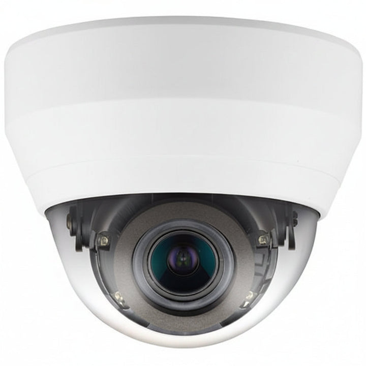 Hanwha QND-6082R Q-Series 2MP IR Vandal Dome Camera, 3.2-10mm Varifocal Lens, White