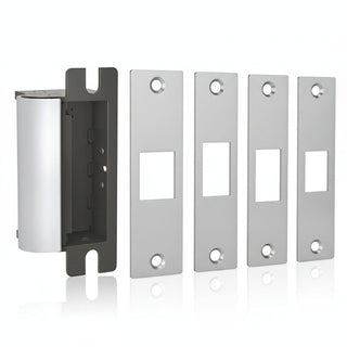 HES 1006CLB-630-LBM 1006 Series Complete Electric Strike with Latchbolt Monitor, includes Faceplates (J, K, KD, KM), Satin Stainless Steel