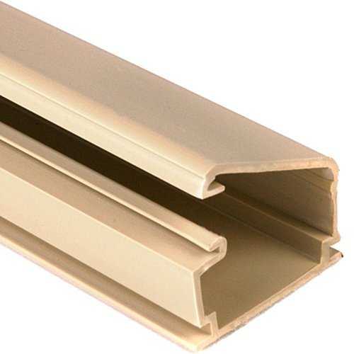 HellermannTyton TSR2I-6A 1.25-Inch One-Piece Surface Raceway, 6-Foot Lengths, PVC, Ivory