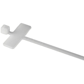 HellermannTyton 111-81819 IT18R 4-Inch Identification Cable Ties with Marker Plate, 18 lb, 100-Pack, Natural