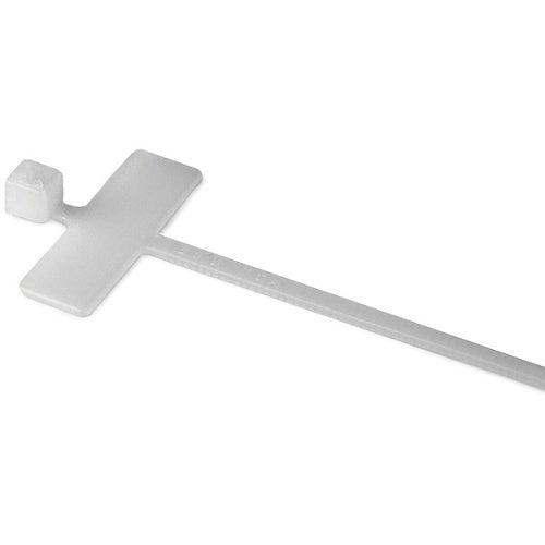 HellermannTyton 111-81819 IT18R 4-Inch Identification Cable Ties with Marker Plate, Natural