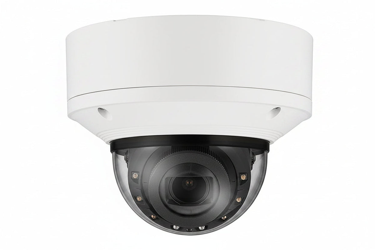Hanwha XND-6083RV 2MP AI IR Indoor Vandal Dome Camera, 2.8-12mm Motorized Varifocal Lens, IP52, IK10