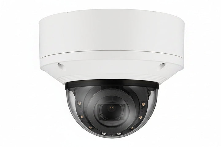 Hanwha XND-6083RV 2MP AI IR Indoor Vandal Dome Camera, 2.8-12mm Motorized Varifocal Lens, IP52, IK10