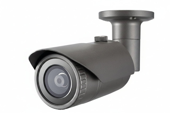 Hanwha QNO-8020R Q-Series 5MP IR Bullet Camera, 4mm Fixed Lens, Dark Gray
