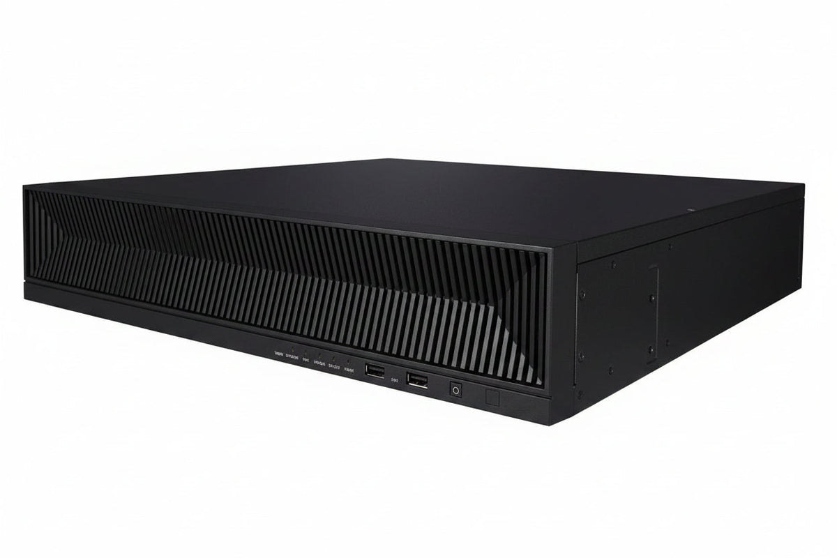 Hanwha XRN-1620SB1 X-Series 4K 16-Channel H.265 PoE+ NVR with AI Search, 140Mbps, 8TB HDD, Black