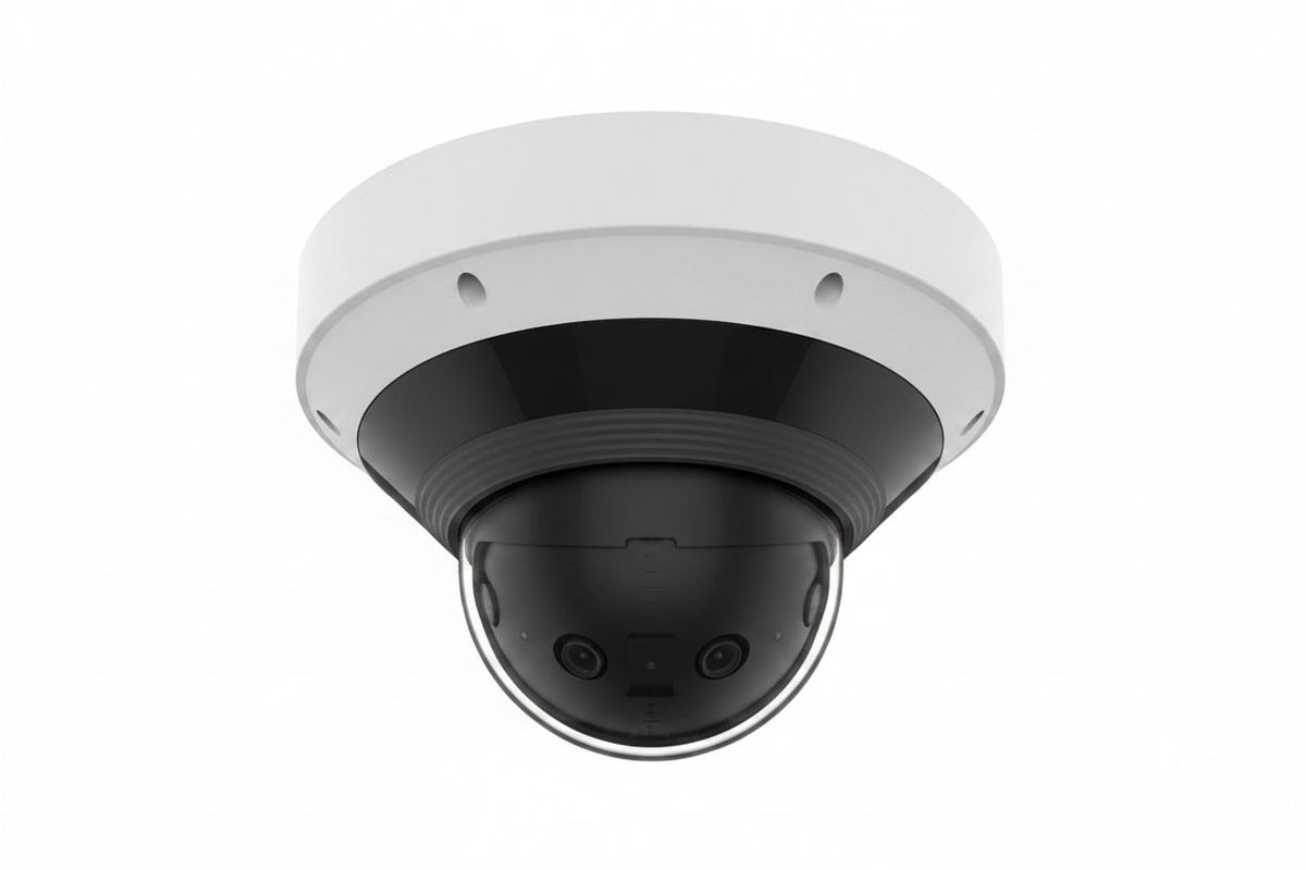 Hanwha PNM-C9022RV Series 8MP AI IR Panoramic IP Camera, 2.8mm Fixed Lens, White