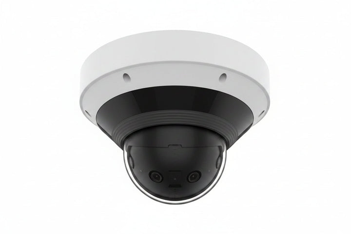 Hanwha PNM-C9022RV Series 8MP AI IR Panoramic IP Camera, 2.8mm Fixed Lens, White