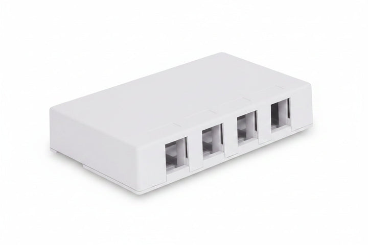ICC IC107SB4WH 4-Port Surface Mount Box, 4-Pack, White