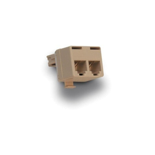 4-Conductor Modular T Adapter Jack, 2 for 1 Inline Connector 267A4
