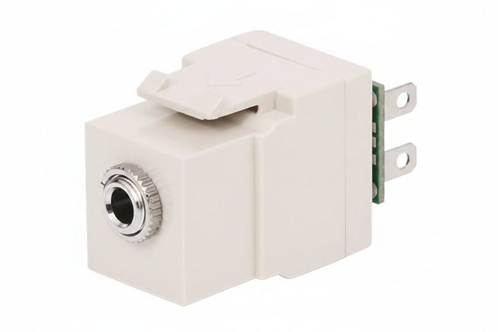 ICC IC107SAPWH 3.5mm Stereo Audio Coupler Module with Push-pin, White