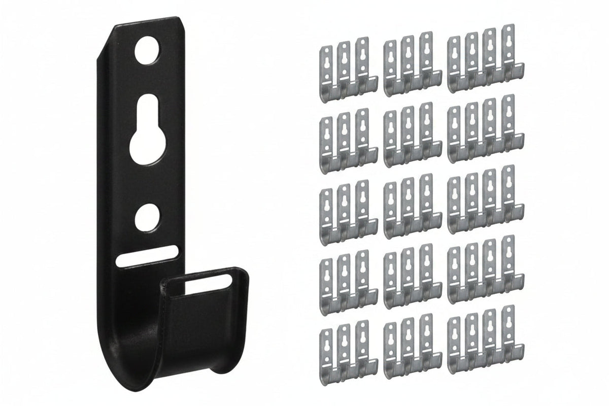 ICC ICCMSJHK22 Wall Mount J-Hook 3/4'' without Retainer Clip, Galvanized Steel Cable Management, 25-Pack