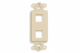 ICC IC107DI2IV Decorator Insert for Keystone Jacks, 2-Port Wall Plate Module, Decora Style, Ivory