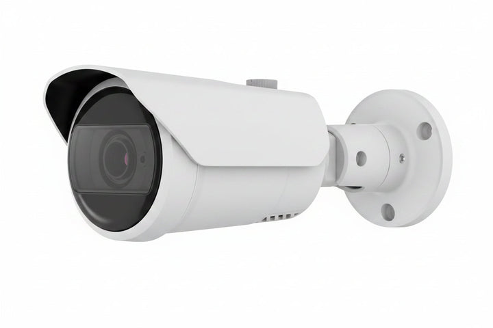 Hanwha QNO-C9083R Q-Series 4K AI IR Bullet Camera 3-10mm Varifocal Lens, White