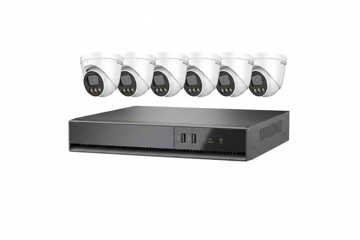 Honeywell HKCNV080102CE5R306 Color Night Vision Video Surveillance Kit, Includes 8-Channel CNV NVR 2TB, and (6) 5MP Ball Cameras