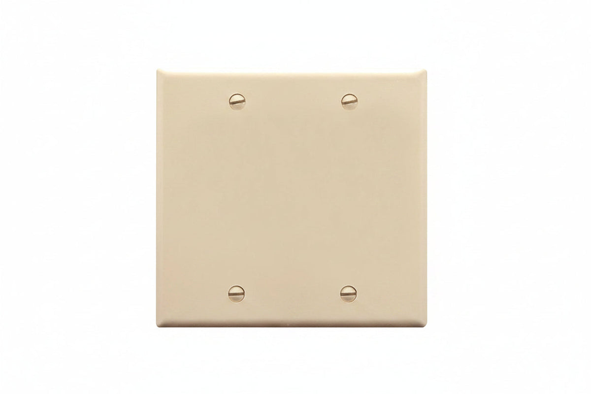ICC IC630EBDAL Faceplate Blank with Double Gang, Almond